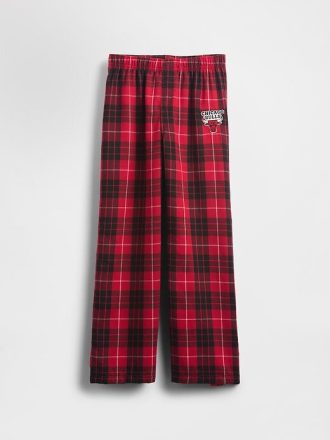 Calça de pijama de flanela infantil NBA Chicago Bulls