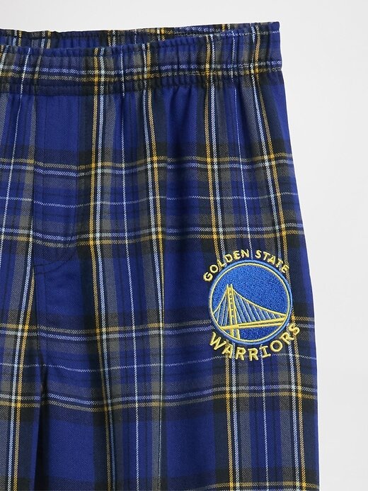 Calça de pijama de flanela infantil NBA Golden State Warriors Calça de pijama de flanela infantil NBA Golden State Warriors