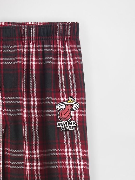 Calça de pijama de flanela infantil NBA Miami Heat Calça de pijama de flanela infantil NBA Miami Heat