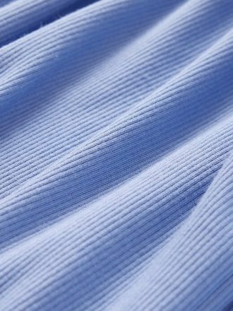 Calça de pijama mini canelada de perna larga