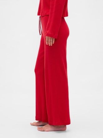 Calça de pijama Waffle com perna larga