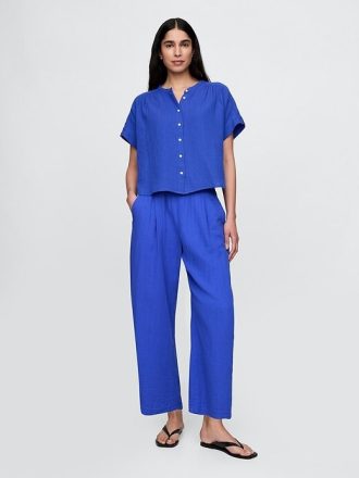 Calça Easy Barrel de Gaze de Algodão