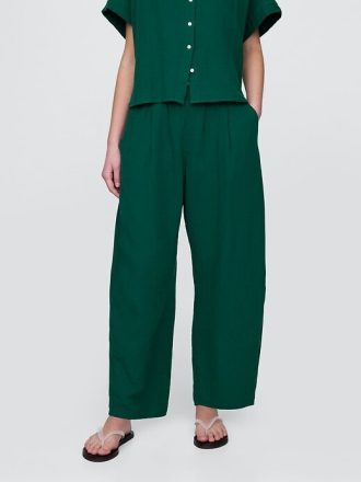 Calça Easy Barrel de Gaze de Algodão