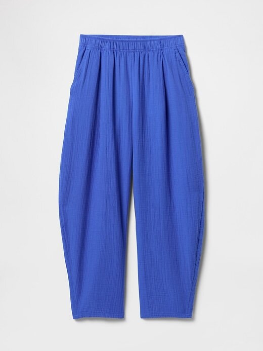 Calça Easy Barrel de Gaze de Algodão Calça Easy Barrel de Gaze de Algodão