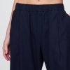Calça Easy Barrel de linho misto de cintura média