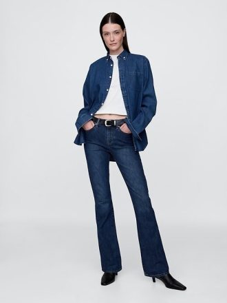 Calça Jeans Baby Boot de Cintura Média