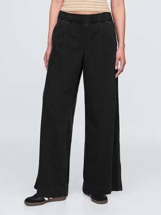 Calça jeans baggy ultramacia de cintura média