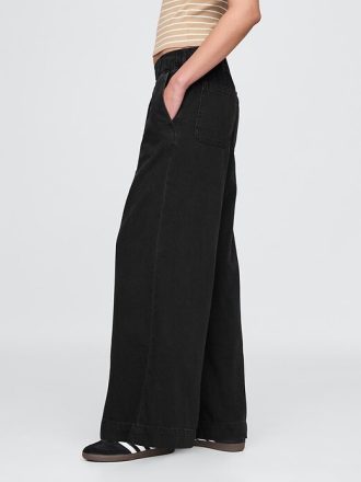 Calça jeans baggy ultramacia de cintura média