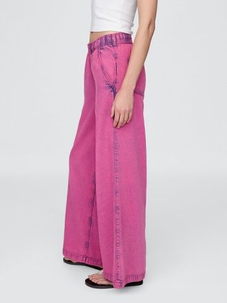 Calça jeans baggy ultramacia de cintura média