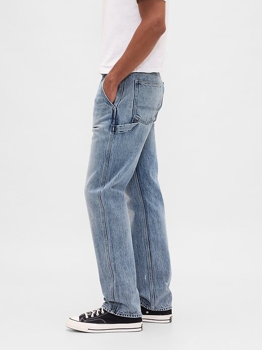 Calça Jeans Carpenter Reta Relaxada Calça Jeans Carpenter Reta Relaxada