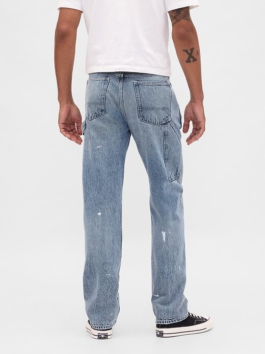 Calça Jeans Carpenter Reta Relaxada Calça Jeans Carpenter Reta Relaxada