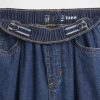 Calça jeans com cano alto para bebês e crianças pequenas