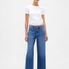 Calça jeans cropped ultramacia e relaxada de cintura baixa Calça jeans cropped ultramacia e relaxada de cintura baixa