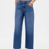Calça jeans cropped ultramacia e relaxada de cintura baixa Calça jeans cropped ultramacia e relaxada de cintura baixa