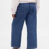 Calça jeans cropped ultramacia e relaxada de cintura baixa