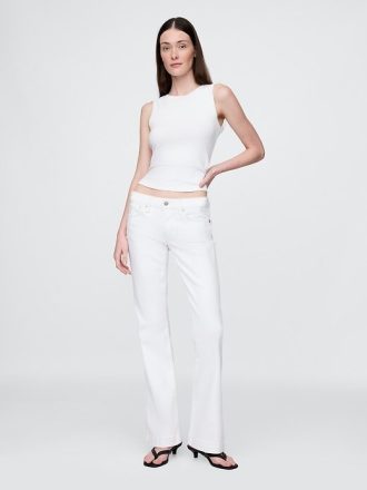 Calça Jeans Cós Baixo Longo e Justo