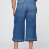 Calça Jeans Culotte de Cintura Alta