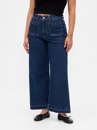Calça jeans Curvy High Rise Stride Wide Leg Ankle