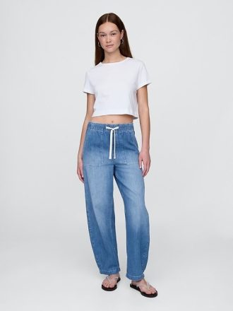 Calça Jeans Easy Barrel de Cós Alto