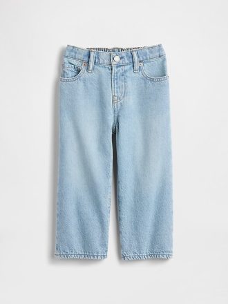 Calça jeans extra larga para bebês e crianças pequenas