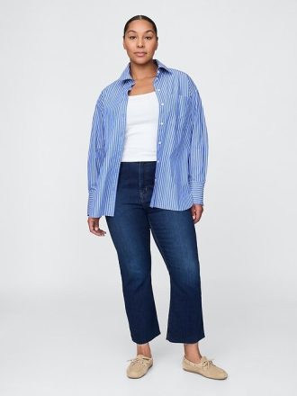 Calça jeans flare de cintura alta