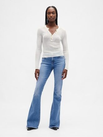 Calça Jeans Flare de Cintura Baixa