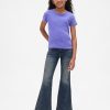 Calça jeans flare infantil de cintura baixa Calça jeans flare infantil de cintura baixa