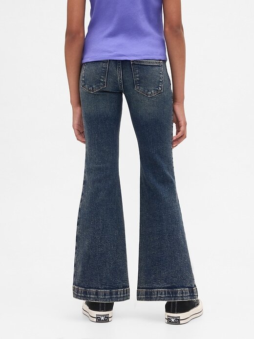 Calça jeans flare infantil de cintura baixa Calça jeans flare infantil de cintura baixa