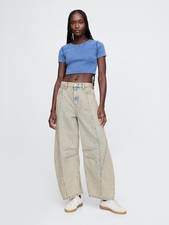 Calça Jeans Horseshoe de Cintura Alta