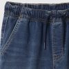 Calça jeans infantil de tricô relaxada e fácil