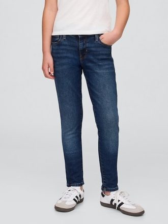 Calça jeans infantil super skinny de cintura média para o dia a dia