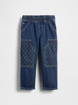 Calça jeans larga Carpenter para bebês e crianças pequenas