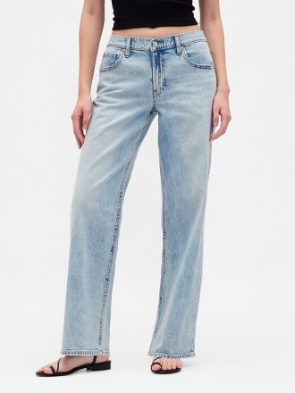 Calça jeans larga dos anos 90 de cintura baixa