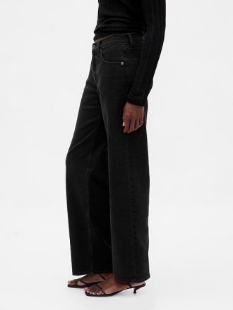 Calça jeans larga dos anos 90 de cintura baixa