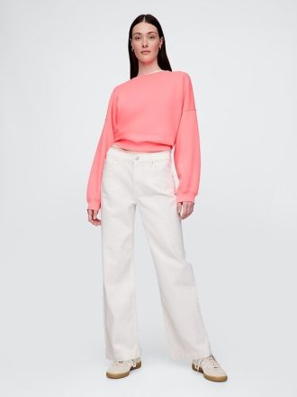 Calça jeans larga dos anos 90 de cintura média