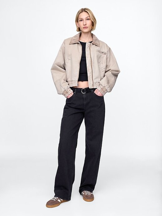 Calça jeans larga dos anos 90 de cintura média Calça jeans larga dos anos 90 de cintura média