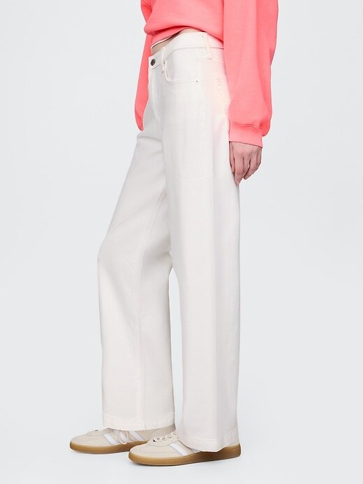 Calça jeans larga dos anos 90 de cintura média Calça jeans larga dos anos 90 de cintura média