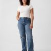 Calça jeans larga dos anos 90 de cintura média