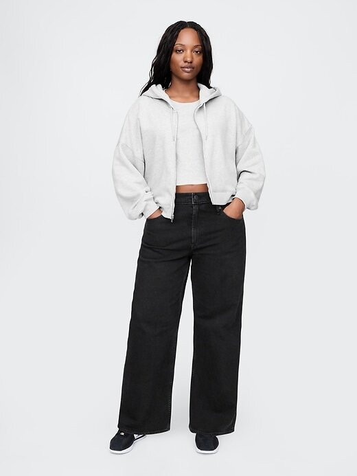 Calça jeans larga dos anos 90 de cintura média Calça jeans larga dos anos 90 de cintura média