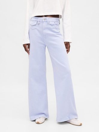 Calça jeans larga Stride de cintura alta extra alta