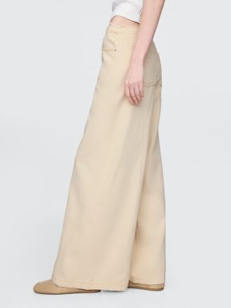 Calça jeans larga ultramacia de cintura média