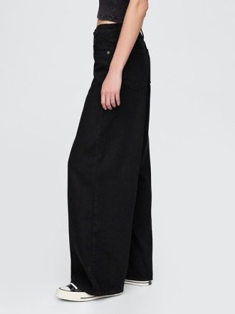 Calça jeans larga ultramacia de cintura média