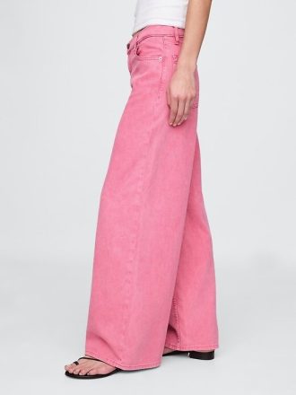 Calça jeans larga ultramacia de cintura média