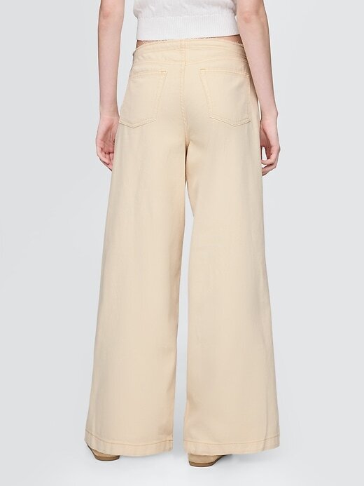 Calça jeans larga ultramacia de cintura média Calça jeans larga ultramacia de cintura média