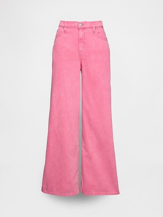 Calça jeans larga ultramacia de cintura média Calça jeans larga ultramacia de cintura média