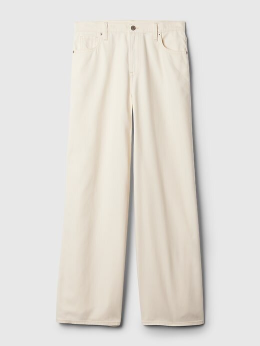 Calça jeans larga ultramacia de cintura média Calça jeans larga ultramacia de cintura média