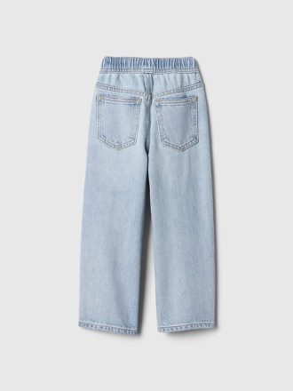 Calça jeans larga ultramacia para bebês e crianças pequenas