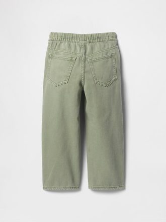 Calça jeans larga ultramacia para bebês e crianças pequenas