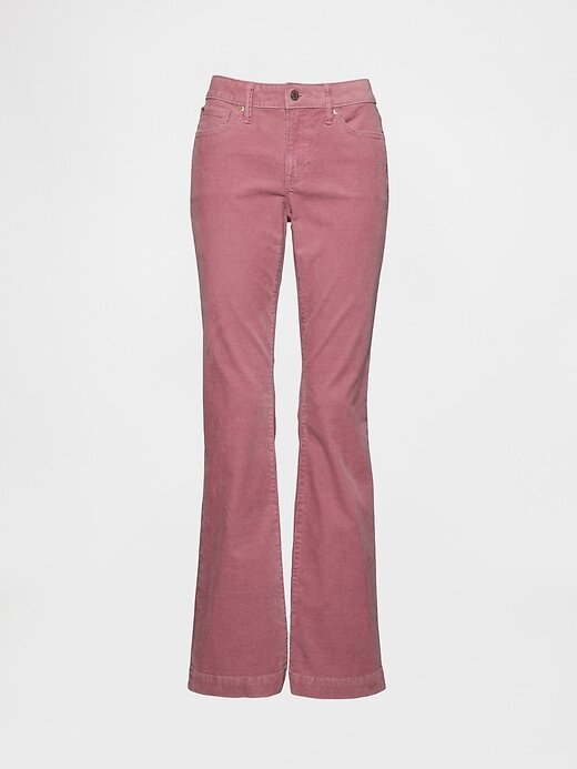 Calça jeans longa e justa de veludo cotelê de cintura baixa Calça jeans longa e justa de veludo cotelê de cintura baixa