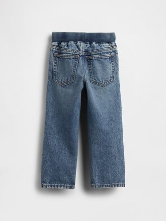 Calça jeans reta original para bebês e crianças pequenas